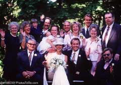 A family at a wedding; Size=240 pixels wide